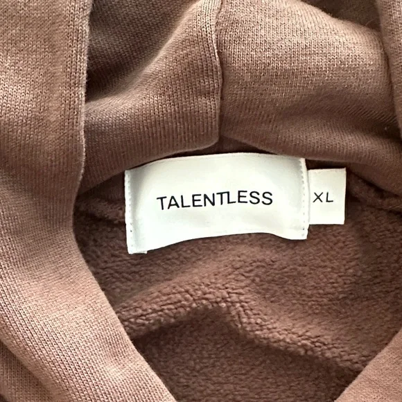 Talentless Essentials Hoodie | Men’s XL | Brown / Mocha | Cozy Fleece Pullover - Picture 2 of 3